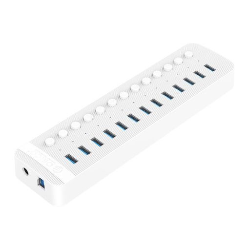 ORICO CT2U3-13AB 13-Port USB 3.0 HUB with Switches, UK Plug, White - 1