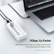 ORICO CT2U3-13AB 13-Port USB 3.0 HUB with Switches, UK Plug, White - 6