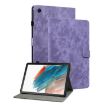 Samsung Galaxy Tab 9 Tiger Pattern Purple Flip Leather Case - 1