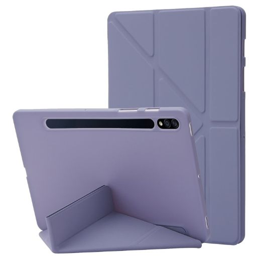Samsung Galaxy Tab S10+/S9+ Lavender Silicone Leather Tablet Case - 1
