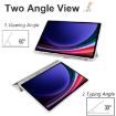 Samsung Galaxy Tab S10+/S9+ Grey TPU Leather Case with Pen Slot - 3