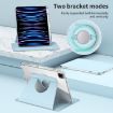iPad Pro 13 2024 Case - 360 Rotation, Detachable, Clear Acrylic, Ice Blue - 3
