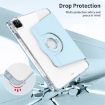 iPad Pro 13 2024 Case - 360 Rotation, Detachable, Clear Acrylic, Ice Blue - 4