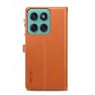 Moto G86 5G ESEBLE Star Lanyard Zipper Wallet RFID Leather Case Brown - 3
