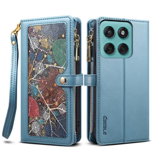 Moto G56 5G ESEBLE Star Series Blue RFID Leather Wallet Case - 1