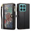 Motorola Edge 60 ESEBLE Star Series Lanyard Wallet RFID Leather Case Black - 1