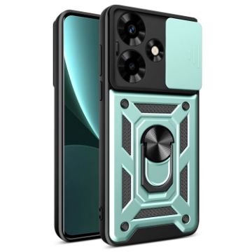 Infinix Hot 30 Green Phone Case with Sliding Camera Cover TPU+PC - 1