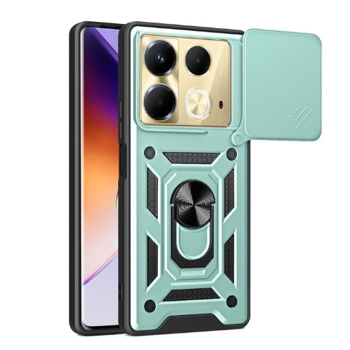 Infinix Note 40 4G Phone Case - Green Sliding Camera Cover TPU+PC - 1