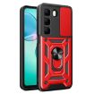 Infinix Hot 50 4G Red Phone Case with Sliding Camera Cover TPU+PC - 1