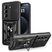 Infinix Hot 50 Pro 4G Phone Case - Black Sliding Camera Cover TPU+PC - 1