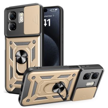 Infinix Smart 9/Hot 50i Gold Phone Case with Sliding Camera Cover - 1
