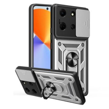 Infinix Note 30 5G Phone Case Silver - Sliding Camera Cover TPU+PC - 1