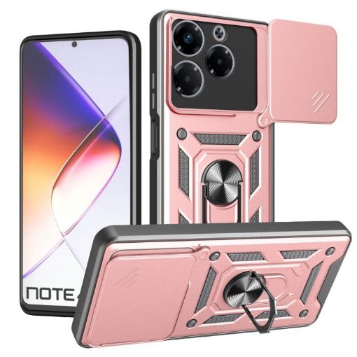 Infinix Note 40X 5G Phone Case Rose Gold - Sliding Camera Cover TPU+PC - 1