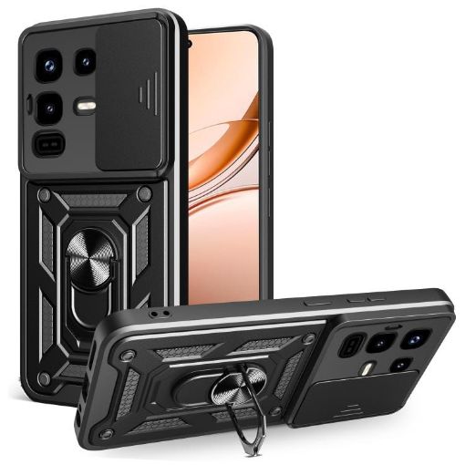 Infinix Note 50 Pro 4G Case - Black Sliding Camera Cover TPU+PC Design - 1
