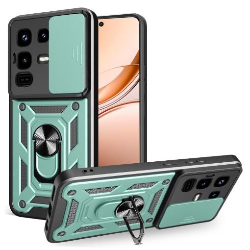 Infinix Note 50 Pro 4G Green Case with Sliding Camera Cover TPU+PC - 1