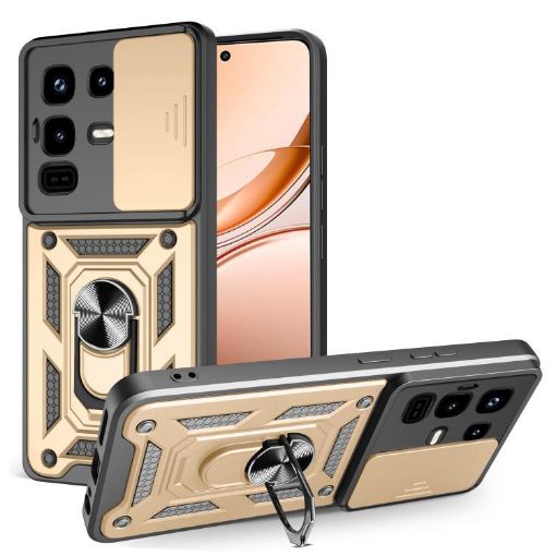 Infinix Note 50 Pro 4G Gold Case with Sliding Camera Cover TPU+PC - 1