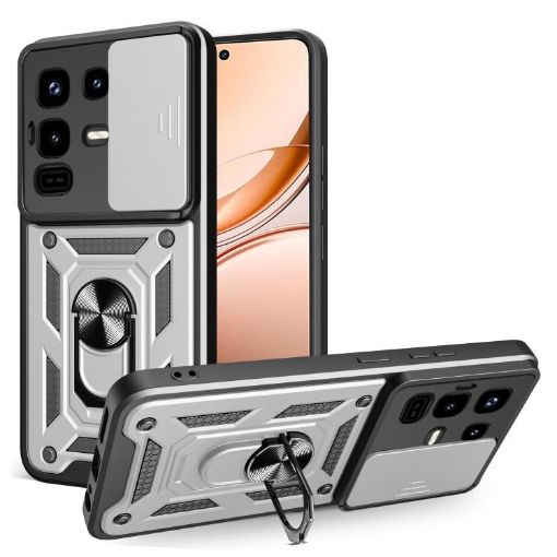 Infinix Note 50 Pro 4G Case Silver - Sliding Camera Cover TPU+PC Design - 1