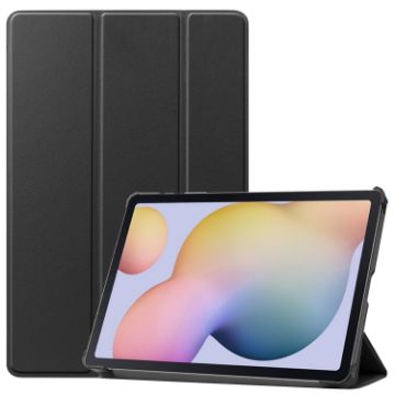 Samsung Galaxy Tab S7 T870 Black Leather Case with Holder & Sleep/Wake - 1