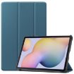 Samsung Galaxy Tab S7 T870 Dark Green Leather Case with Holder & Sleep Function - 1