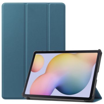 Samsung Galaxy Tab S7 T870 Dark Green Leather Case with Holder & Sleep Function - 1