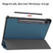 Samsung Galaxy Tab S7 T870 Dark Green Leather Case with Holder & Sleep Function - 8