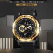SKMEI 2098 Men's Waterproof Digital Watch, Gold+Black, Thermometer, 50M - 4