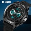 SKMEI 2098 Men's Waterproof Digital Watch, Gold+Black, Thermometer, 50M - 8