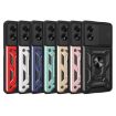OPPO A38 4G Red Phone Case with Sliding Camera Cover TPU Hybrid PC - 2