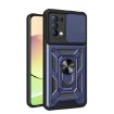 OPPO Reno5 4G/5G Blue TPU Hybrid PC Case with Sliding Camera Cover - 1