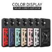 OPPO A79 5G Red Phone Case with Sliding Camera Cover TPU Hybrid PC - 2