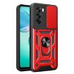 OPPO Reno12 Pro 5G Case - Red Sliding Camera Cover TPU Hybrid PC - 1