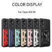 OPPO A60 4G Phone Case with Sliding Camera Cover - Silver TPU Hybrid PC - 2