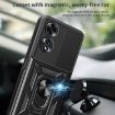 OPPO A60 4G Phone Case with Sliding Camera Cover - Silver TPU Hybrid PC - 6