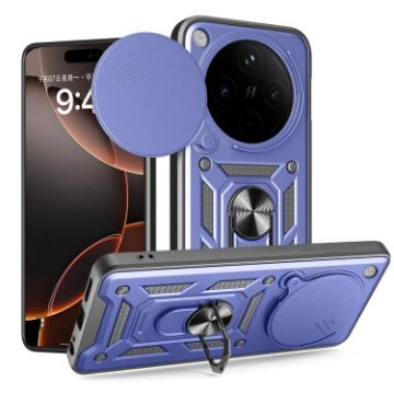 OPPO Find X8 Pro Blue TPU Hybrid PC Case with Sliding Camera Cover - 1