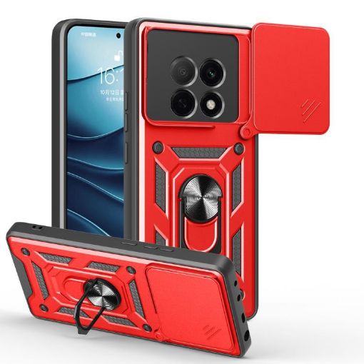 OPPO F29 Pro 5G Red Phone Case with Sliding Camera Cover TPU Hybrid PC - 1