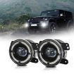 Jeep Wrangler JK 2 Door 2007-2015 4" Light Guide Fog Light Pair Yellow/White - 2