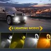 Jeep Wrangler JK 2 Door 2007-2015 4" Light Guide Fog Light Pair Yellow/White - 7