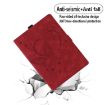 Samsung Galaxy Tab S9 FE Red Love Butterfly Embossed Leather Case - 5