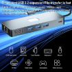 BYL-2309 Type-C Dock: HDMI 4K, DP, VGA, RJ45, USB3.2, Audio, PD100W, SD/TF - 4