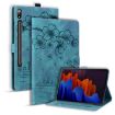 Samsung Galaxy Tab S9+/S8+/S7+ Green Sakura Cat Leather Case - 1