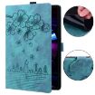 Samsung Galaxy Tab S9+/S8+/S7+ Green Sakura Cat Leather Case - 4