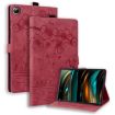 Samsung Galaxy Tab A8 X200 Red Cartoon Sakura Cat Leather Case - 1