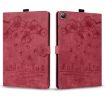 Samsung Galaxy Tab A8 X200 Red Cartoon Sakura Cat Leather Case - 2