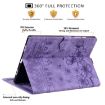 Samsung Galaxy Tab A8 X200 Purple Cartoon Sakura Cat Leather Case - 7