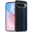 Google Pixel 10/10 Pro Ultra-thin Carbon Fiber Texture Phone Case (Black Blue) - 1