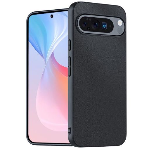 Google Pixel 10/10 Pro Ultra-thin Black Leather Phone Case - 1