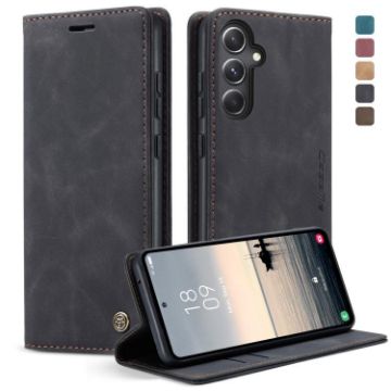 Samsung Galaxy S23 FE 5G CaseMe 013 Flip Leather Phone Case Black - 1