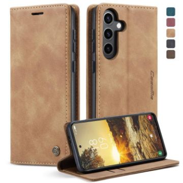Samsung Galaxy S24+ 5G CaseMe 013 Flip Leather Case - Brown - 1