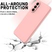 Samsung Galaxy A56 5G Pink Liquid Silicone Dropproof Phone Case - 5