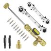 15pcs Air Conditioning Valve Core Tool Set with Wrench & Valve Core - 1